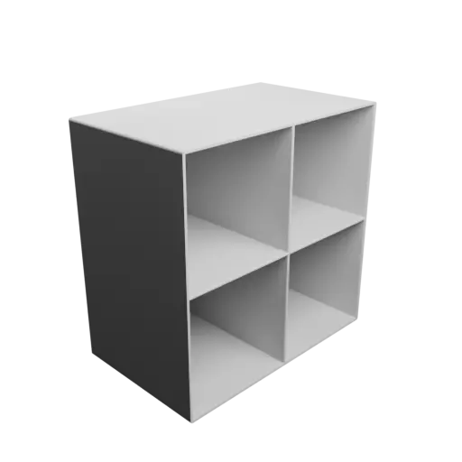 Small parts organizer with 4 drawers 80×80×100 mm STL file, thickness: 2 mm