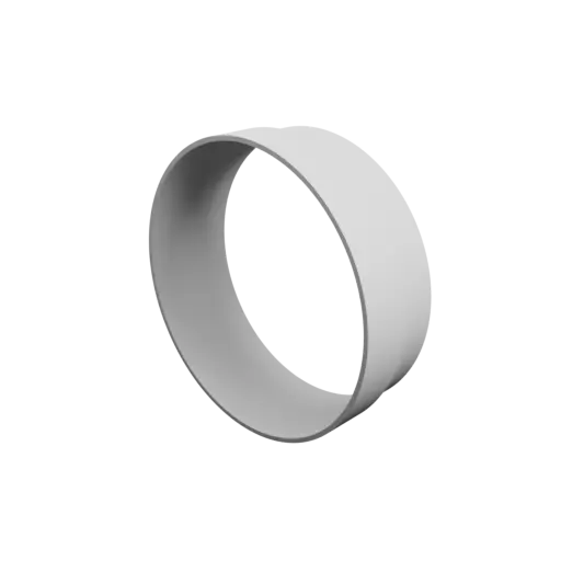 Tubing adapter STL 3D file ⌀ 124–119 mm (Length: 40 mm)