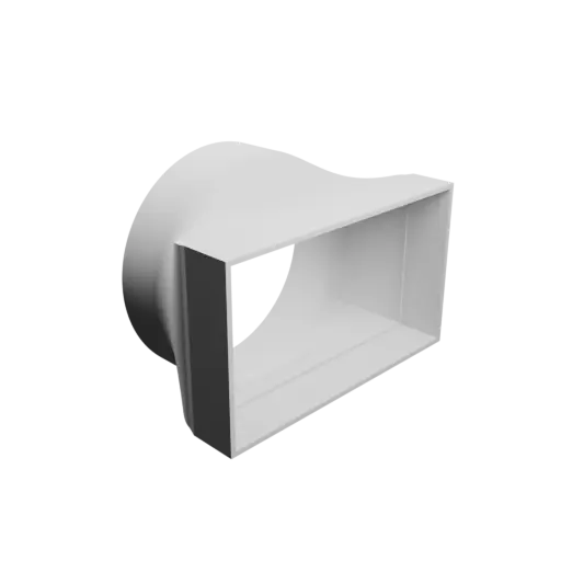 Round-to-Rectangular Tube Adapter STL file ⌀100 mm to 119×68 mm, thickness 2 mm