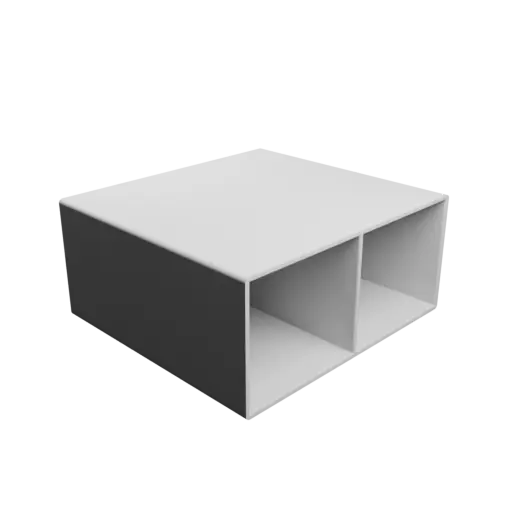 Small parts organizer with 2 drawers 50×45×100 mm STL 3D file, thickness: 2 mm