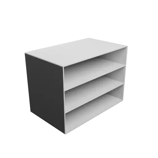 Small parts organizer with 3 drawers 150×33×90 mm STL 3D file, thickness: 2 mm