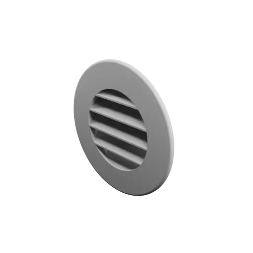 Round air vent STL file ∅ 76 mm, slat angle: 45°