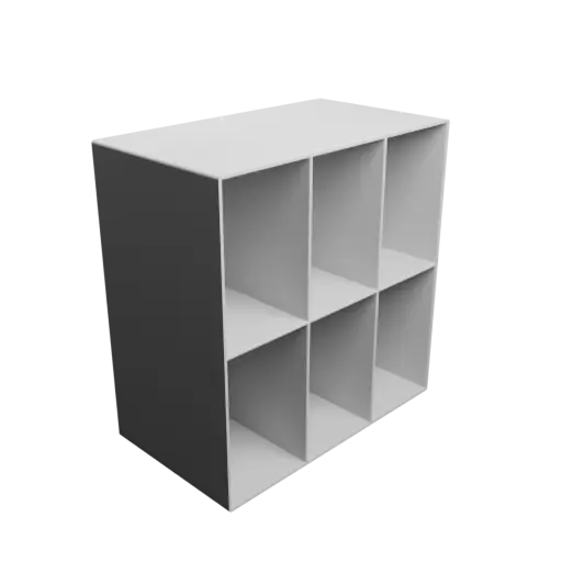 Small parts organizer with 6 drawers 55×90×100 mm STL file, thickness: 2 mm