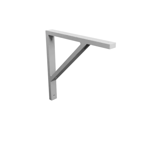 Shelf bracket 250×247 mm STL file, thickness 12 mm, hole diameter 5 mm