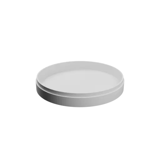 Round box with lid STL file ⌀ 120 mm - Height: 20 mm, Shell: 3 mm