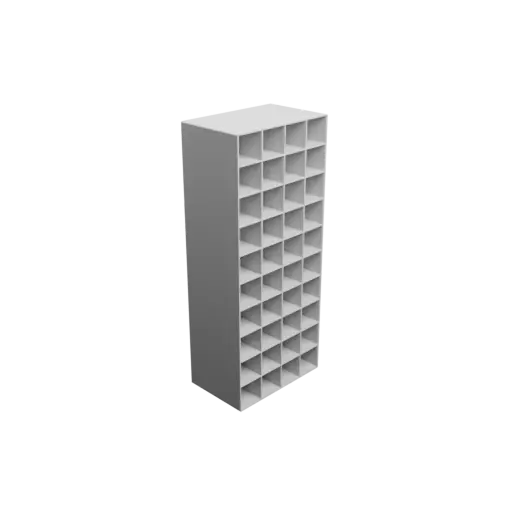 Small parts organizer with 40 drawers 35×35×100 mm STL 3D file, thickness: 2 mm
