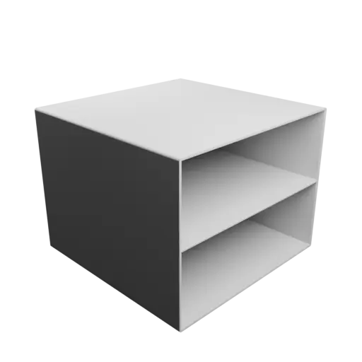 Small parts organizer with 2 drawers 150×55×150 mm STL file, thickness: 2 mm