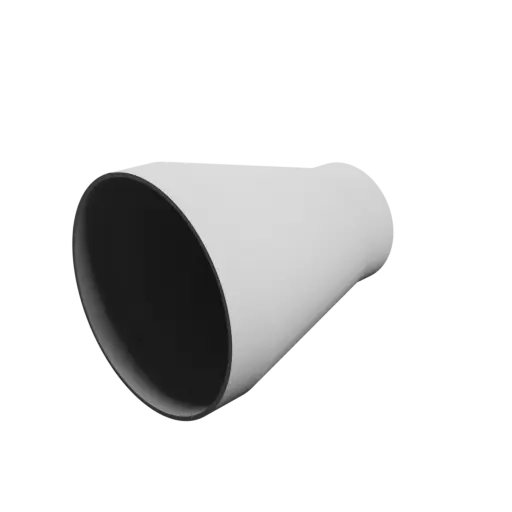 Tube adapter STL 3D file ⌀ 102–61 mm (Length: 125 mm)