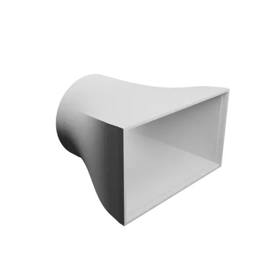 Round-to-Rectangular Tube Adapter STL file ⌀81 mm to 120×70 mm, thickness 2 mm