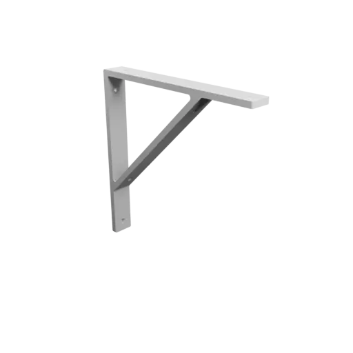Corner bracket 250×250 mm STL 3D file, thickness 8 mm, hole diameter 5 mm