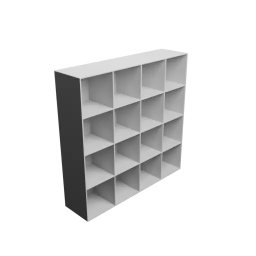 Small parts organizer with 16 drawers 100×100×100 mm STL 3D file, thickness: 3 mm
