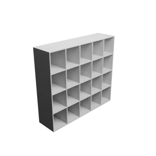 Small parts organizer with 20 drawers 70×83×96 mm STL 3D file, thickness: 4 mm