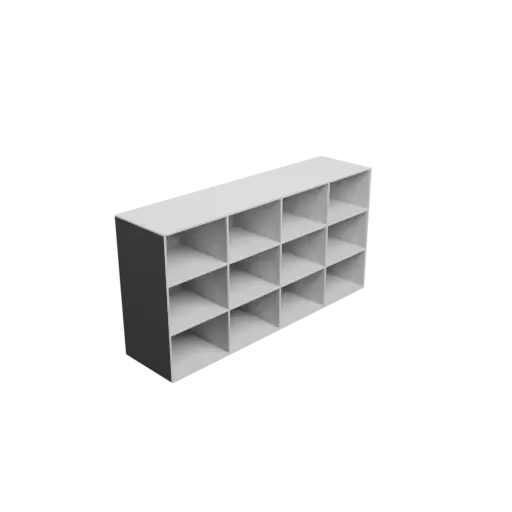 Small parts organizer with 12 drawers 60×40×60 mm STL file, thickness: 2 mm