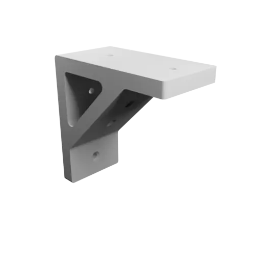 Corner bracket 100×100 mm STL file, thickness 10 mm, hole diameter 5 mm