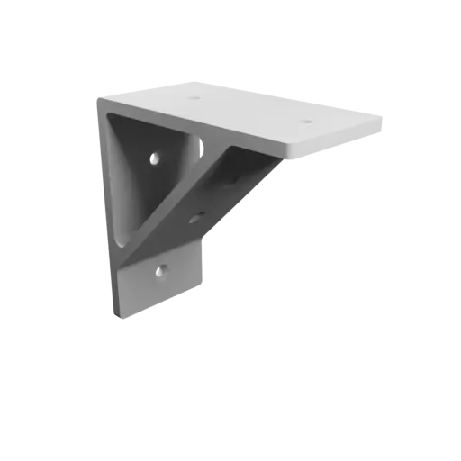 Support bracket 100×100 mm STL 3D file, thickness 5 mm, hole diameter 5 mm