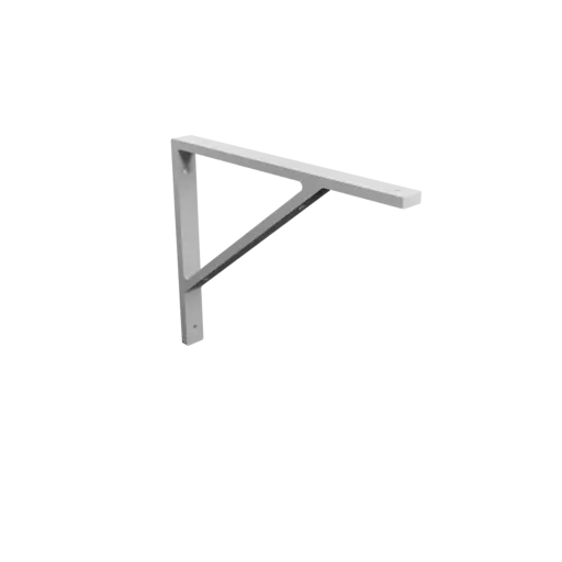 Shelf bracket 250×200 mm STL file, thickness 8 mm, hole diameter 5 mm
