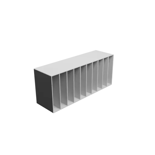 Small parts organizer with 10 drawers 20×105×72 mm STL file, thickness: 2 mm