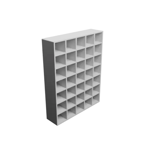 Small parts organizer with 35 drawers 33×33×46 mm STL file, thickness: 4 mm
