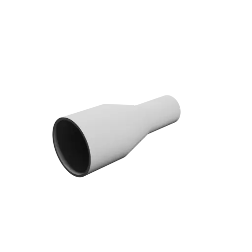 Tubing adapter STL 3D file ⌀ 102–60 mm (Length: 253 mm)