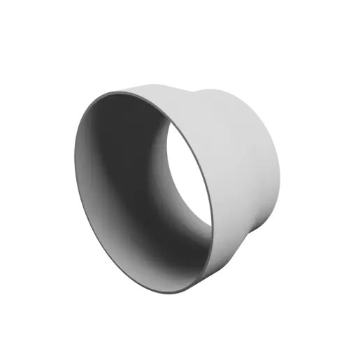 Tube adapter STL file ⌀ 153–127 mm (Length: 91 mm)