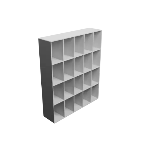 Small parts organizer with 20 drawers 30×50×40 mm STL file, thickness: 2 mm