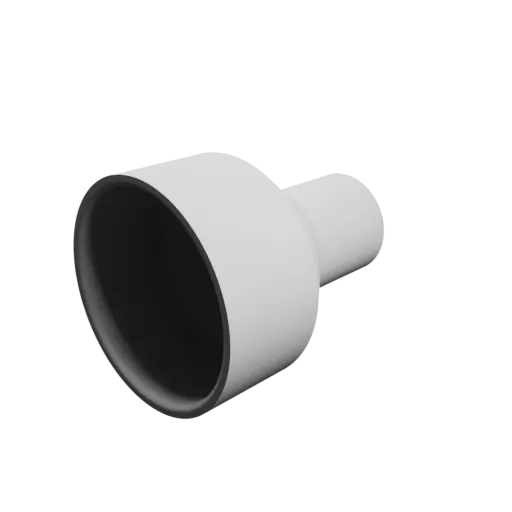 Tubing adapter STL 3D file ⌀ 64–32 mm (Length: 80 mm)