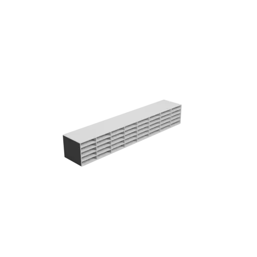 Small parts organizer with 40 drawers 51×10×76 mm STL file, thickness: 2 mm