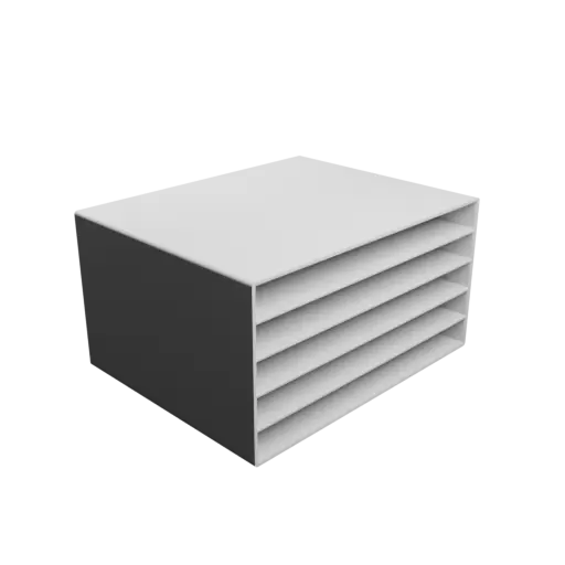 fichier STL Casier de rangement 5 tiroirs 150×12×120 mm, épaisseur: 2 mm