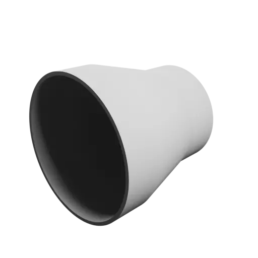 Tubing adapter STL 3D file ⌀ 200–150 mm (Length: 200 mm)