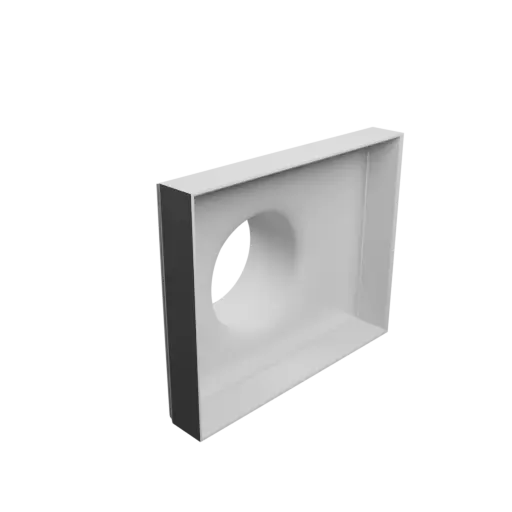 Round-to-Rectangular Tube Adapter STL file ⌀101.6 mm to 210.5×170.5 mm, thickness 3 mm + offset