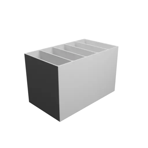 Multi-compartment box STL 3D file: 5 compartments of 90×30×100 mm