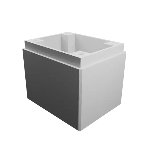 Enclosure with screw-mounted lid STL 3D file: 50×40×50 mm