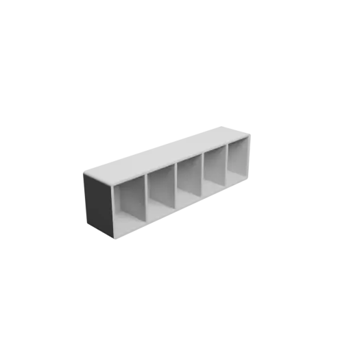 Small parts organizer with 5 drawers 20×31×22 mm STL file, thickness: 2 mm