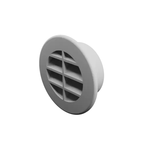 fichier STL Grille d'aération ronde ∅ 54 mm, angle des ailettes : 45° avec renfort central