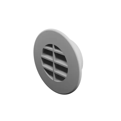 fichier STL Grille d'aération ronde ∅ 55 mm, angle des ailettes : 45° avec renfort central