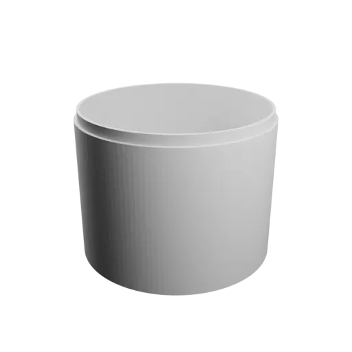 Round box with lid STL 3D file ⌀ 100 mm - Height: 80 mm, Shell: 3 mm