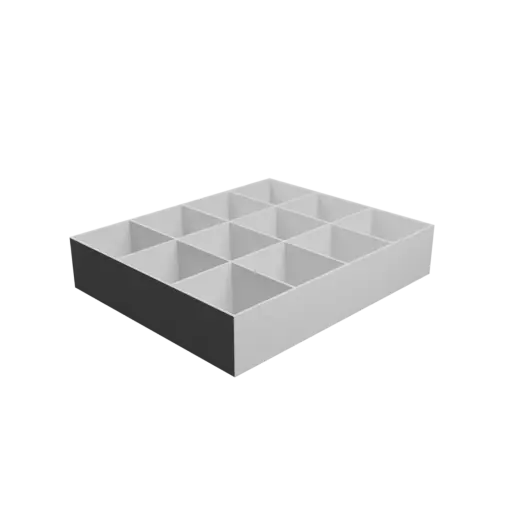 Multi-compartment box STL file: 12 compartments of 100×90×70 mm