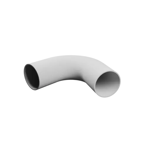 Tubing elbow STL file 115° ⌀OD: 47 mm ⌀ID: 44 mm thickness: 1.5 mm