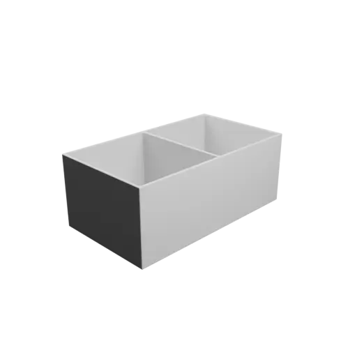 Multi-compartment box STL 3D file: 2 compartments of 100×90×70 mm
