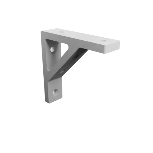 L-bracket 120×120 mm STL file, thickness 10 mm, hole diameter 8 mm