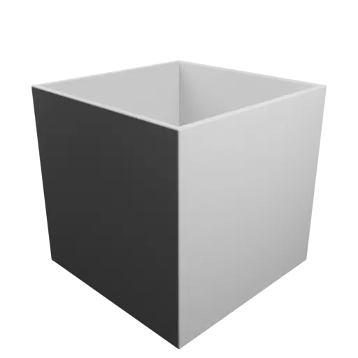 Box STL file with dimensions 100×100×100 mm