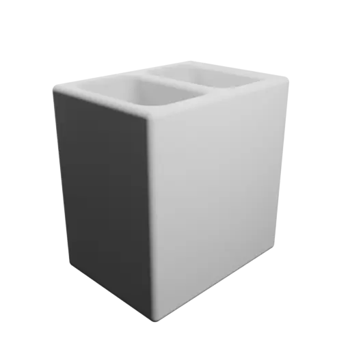 Multi-compartment box STL file: 2 compartments of 15×10×25 mm
