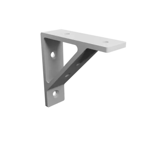 Shelf bracket 100×100 mm STL 3D file, thickness 5 mm, hole diameter 7 mm