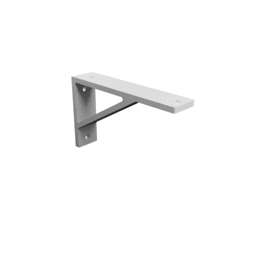 Support bracket 250×150 mm STL 3D file, thickness 10 mm, hole diameter 8 mm