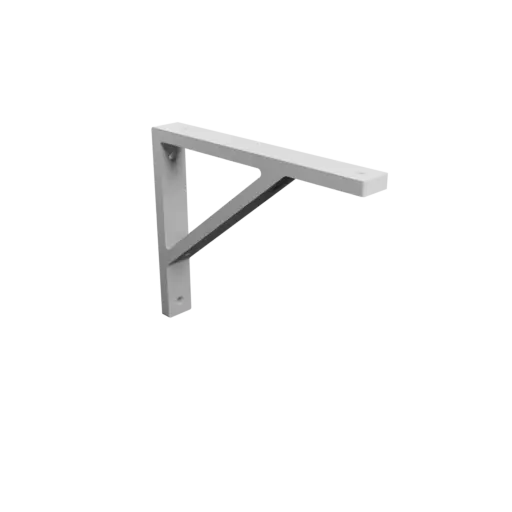 Angle bracket 250×200 mm STL file, thickness 12 mm, hole diameter 6 mm