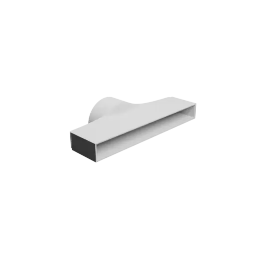 Round-to-Rectangular Tube Adapter STL file ⌀60 mm to 169×17 mm, thickness 2 mm + offset