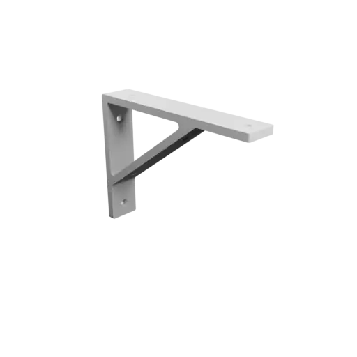 Corner bracket 200×150 mm STL file, thickness 8 mm, hole diameter 6 mm
