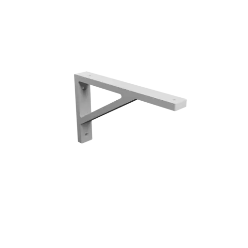 Angle bracket 250×150 mm STL 3D file, thickness 12 mm, hole diameter 6 mm