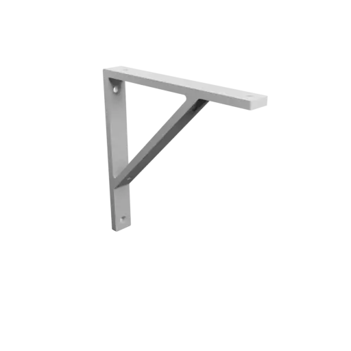 Corner bracket 250×250 mm STL file, thickness 10 mm, hole diameter 8 mm