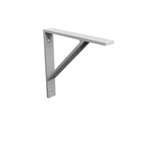 Shelf bracket 200×200 mm STL 3D file, thickness 6 mm, hole diameter 5 mm